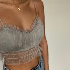 Mesh Crop Top Topshop